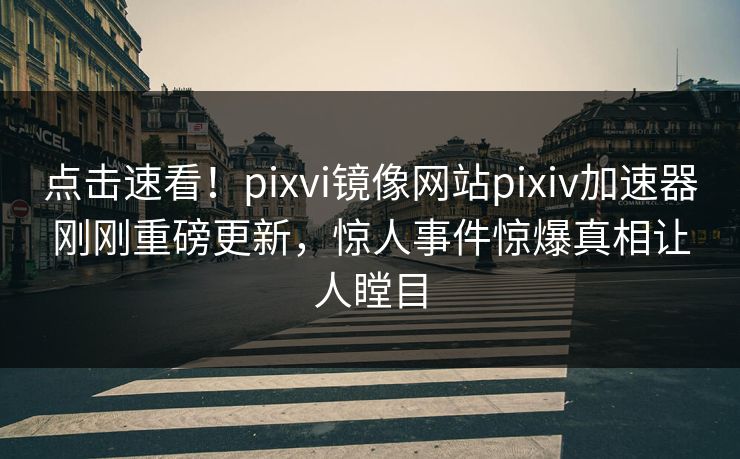 点击速看！pixvi镜像网站pixiv加速器刚刚重磅更新，惊人事件惊爆真相让人瞠目