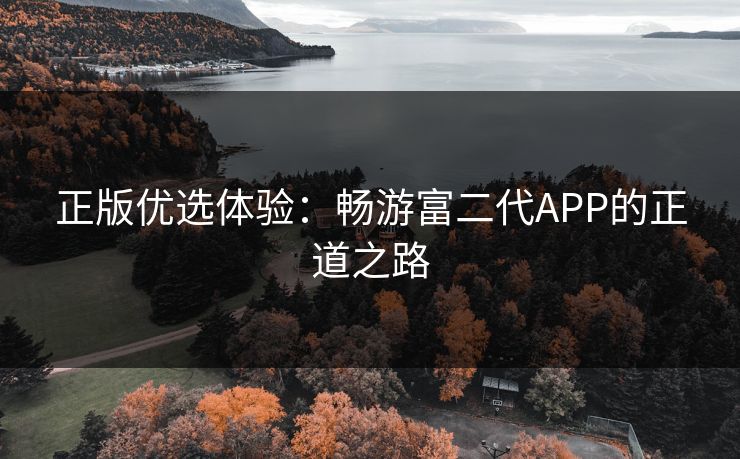 正版优选体验：畅游富二代APP的正道之路