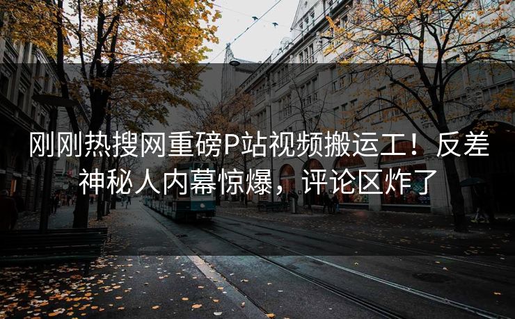 刚刚热搜网重磅P站视频搬运工！反差神秘人内幕惊爆，评论区炸了