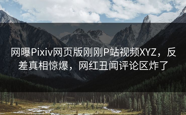 网曝Pixiv网页版刚刚P站视频XYZ，反差真相惊爆，网红丑闻评论区炸了